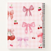 可愛いピンクガーリーコケット手帳 ノートブック (裏面)