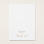 可愛いピンクシンプルデイジーフローライヤリングディスプレイカード (裏面)