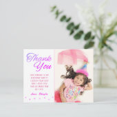 可愛いピンクスター誕生日写真提供 ポストカード (スタンド正面)