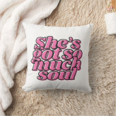 可愛いピンクタイポグラフィ装飾用クッション クッション (ブランケット)