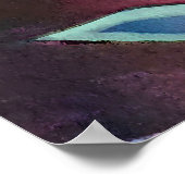 可愛いピンクダガーリーリアかわいらしフローラ水色 ポスター (角)