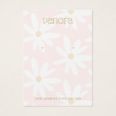 可愛いピンクデイジーフローライヤリングディスプレイカード (正面)