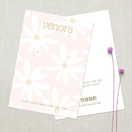 可愛いピンクデイジーフローライヤリングディスプレイカード