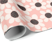 可愛いピンクデイジー花柄 ラッピングペーパー (ロールコーナー)