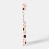 可愛いピンクデイジー花柄 iPhoneケース (左側面)