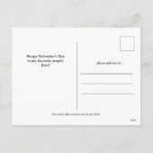 可愛いピンクドリップハッピーガレンティンズデイベスティー写真 シーズンポストカード (裏面)