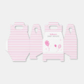 可愛いピンクバルーン赤ちゃんシャワーお願いボックス🎀 フェイバーボックス (折り畳みなし)