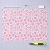 可愛いピンクバレンタインデラブパターン 薄葉紙 (クラフト)