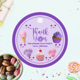 可愛いピンクパープル甘い1ありがとう フェイバータグ