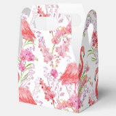 可愛いピンクフラミンゴパターンビーチパーティーボックス フェイバーボックス (オープン)
