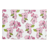 可愛いピンクフローラかわいい色ボホ美しい 枕カバー (裏面)