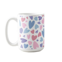 可愛いピンクブルーパープルバレンタインデーハート