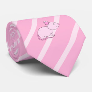 可愛いピンクマウス ネクタイ