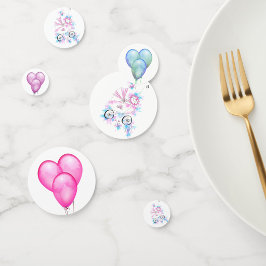 可愛いピンクマウブアクアウォーターベビーインPram コンフェッティ