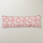可愛いピンクモダンの花柄 ボディピロー (裏面)