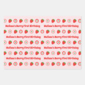 可愛いピンクレッドベリーファースト ラッピングペーパーシート (正面2)