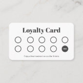 可愛いピンク大理石サロンお客様ロイヤリティパンチカード ロイヤリティカード (正面)