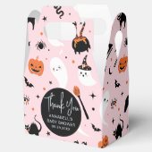 可愛いピンク幽霊ハロウィーン赤ちゃんシャワー フェイバーボックス (オープン)