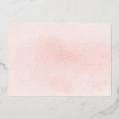 可愛いピンク恋しく思リトルOnederful 1stバースデーフォト 箔招待状 (裏面)