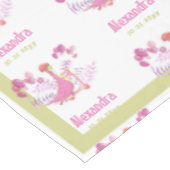 可愛いピンク恐竜スクーター風船ガールパーティー テーブルクロス (アングル)