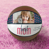 可愛いピンク最高ののハートお母さんの日 バスケットボール