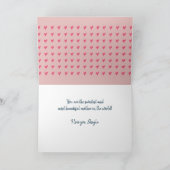 可愛いピンク最高ののハートお母さん2枚お母さんの日 カード (内部)