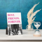 可愛いピンク最高のクフレンドBFFベストフォト フォトプラーク (側面)