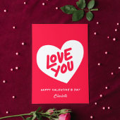 可愛いピンク私は愛あなたハート浮気バレンタインデー シーズンカード