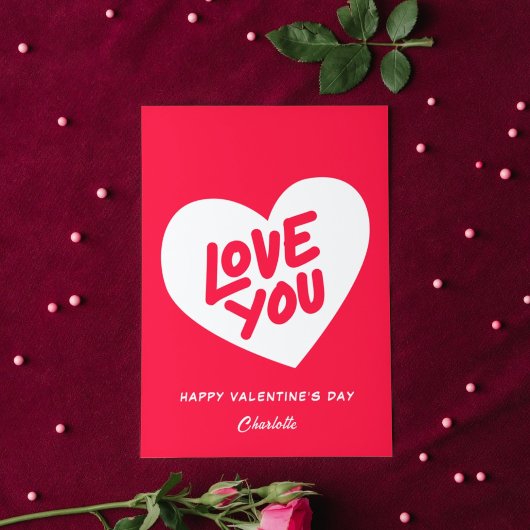 可愛いピンク私は愛あなたハート浮気バレンタインデー シーズンカード