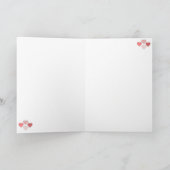 可愛いピンク私は愛あなたハート浮気バレンタインデー シーズンカード (内部)