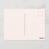 可愛いピンク自然トーンメリークリスマスツリー ポストカード (裏面)