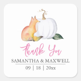 可愛いピンク色のパーティー スクエアシール