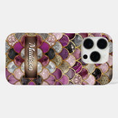 可愛いピンク色の紫の金ゴールドはかりで測マーメイドCase-Mate iP Case-Mate iPhoneケース (裏面 (横))