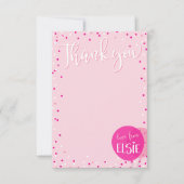 可愛いピンク色の風船紙吹雪 招待状 (正面)