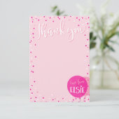 可愛いピンク色の風船紙吹雪 招待状 (スタンド正面)