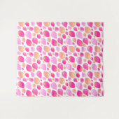 可愛いピンク色バルーンパターン赤ちゃんシャワー背景 タペストリー (正面(横))