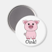 可愛いピンク豚のオリンク！農動物 マグネット (正面/裏面)
