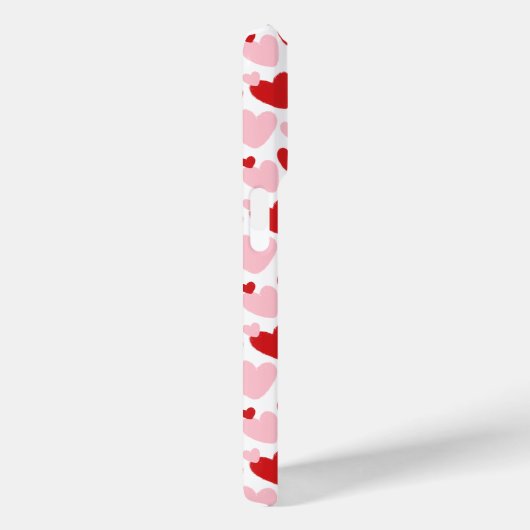 可愛いピンク赤い斑点のあるハートパターパーソナライズされたン Case-Mate iPhoneケース (裏面 / 右)