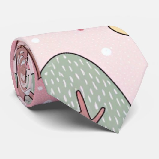 可愛いピンク ネクタイ (ロール)