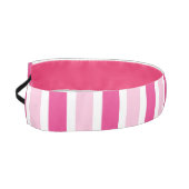 可愛いピンク&ホワイトのストライプ アスレチックヘッドバンド (左)