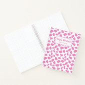 可愛いピンク&ホワイト牛プリントパーソナライズされた手帳 ノートブック (内部)