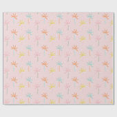 可愛いピンク ラッピングペーパー (フラット)