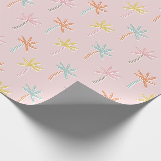 可愛いピンク ラッピングペーパー (角)