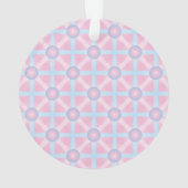 可愛いピンク、紫、ライトブルー オーナメント (裏面)
