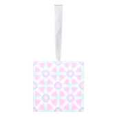 可愛いピンク、紫、ライトブルー キューブオーナメント (右)