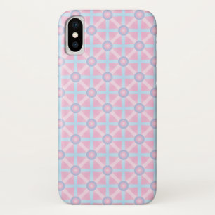 可愛いピンク、紫、ライトブルー iPhone X ケース