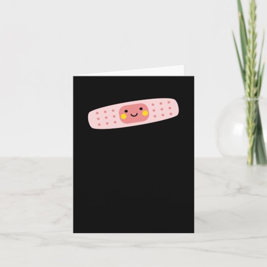 可愛いピンクGet Well Soonステッカー カード (正面)