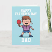可愛いピンポン王者お父さんのデイカード カード (正面)