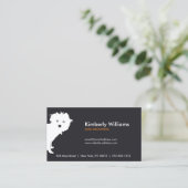 可愛いピーキングアップドッグウォーカー、トリマー、トレーナー 名刺 (スタンド正面)