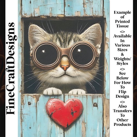 可愛いピーキングステームパンク虎猫キットンAP6デカップページ 薄葉紙